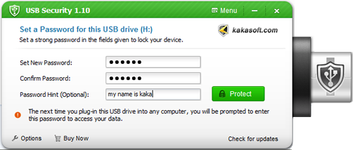 how to password protect a usb drive